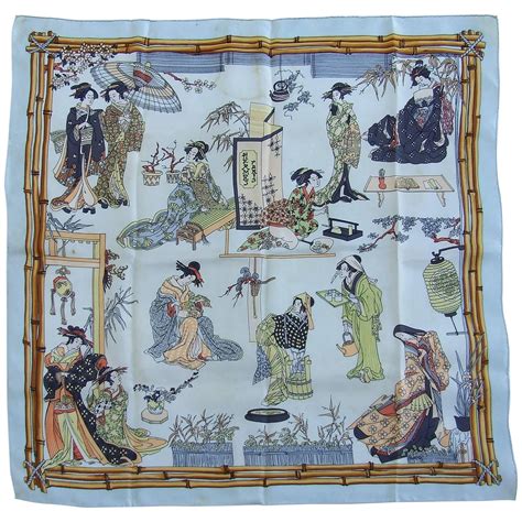 hermes hair scarf|Hermes japanese scarf.